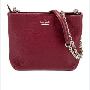 Kate Spade New York Jackson Street Ellery Leather Crossbody Bag in Fig Jam